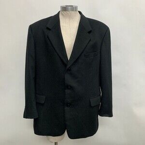 Andrew Fezza New York Men's Blazer Jacket 46R Black 100% Cashmere